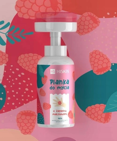 HISKIN Kids pianka do mycia rąk i ciała Bath Foam Raspberry 300ml