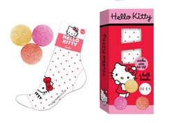 BIES Hello Kitty zestaw kąpielowy kule 3x50g ze skarpetkami