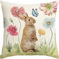 ECARLA Wiosna poszewka na poduszkę 45x45cm Króliczek POD222