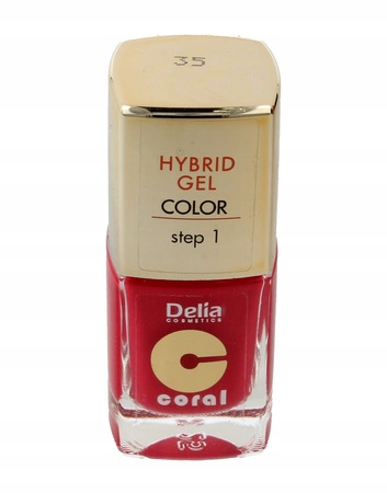 DELIA Coral Hybrid Gel lakier do paznokci 35 Czerwony Koralowy 11ml
