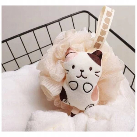 ECARLA myjka gąbka do mycia ciała na mokro 15cm Kremowa GB15K