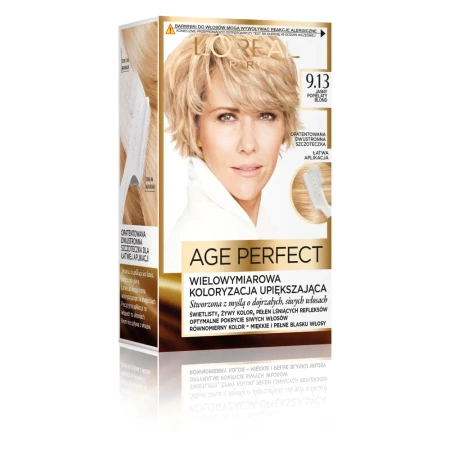 LOREAL Age Perfect farba do włosów 9.13 jasny popielaty blond 180ml
