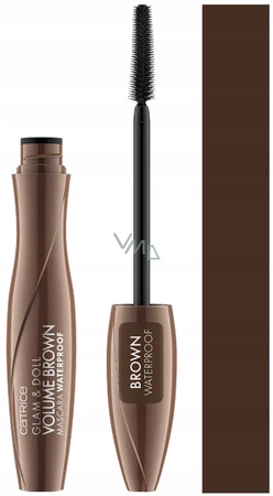 CATRICE Glam & Doll Volume mascara wodoodporna Brązowa 10ml