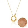 ECARLA naszyjnik ze stali szlachetnej pozłacanej KÓŁKA cyrkonie NST2192