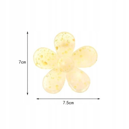 ECARLA spinka-klamra do włosów Kwiatek transparentny Blady Żółty SP275