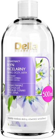 DELIA Odświeżający płyn micelarny z Olejem Lnianym 500ml