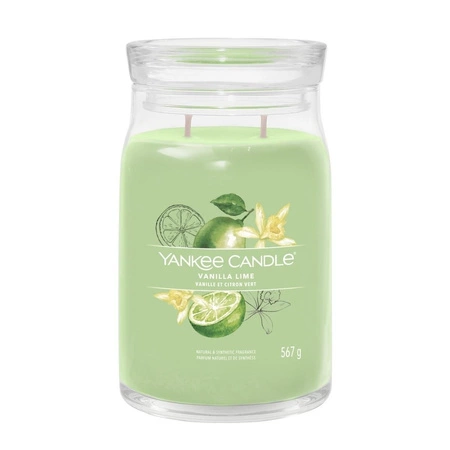YANKEE CANDLE Signature Duża świeca w słoiku VANILLA LIME 567g
