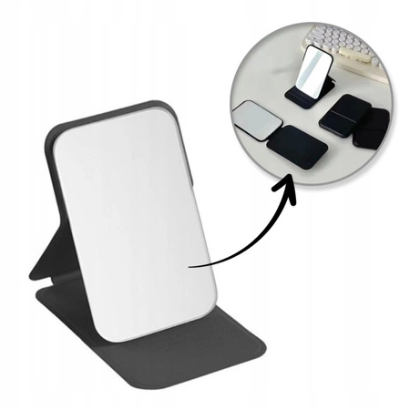 ECARLA lusterko kosmetyczne otwierane do torebki Czarne L17CZ