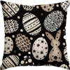 ECARLA Wielkanoc poszewka na poduszkę 45x45cm Black White POD233