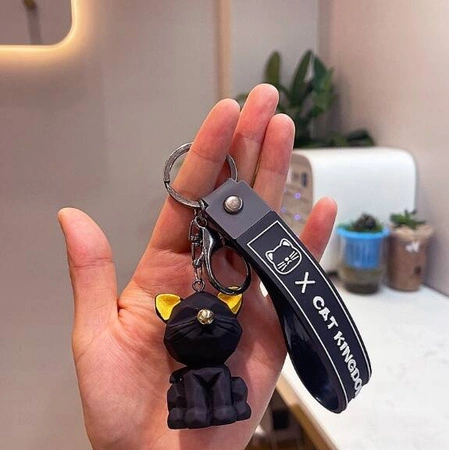 ECARLA brelok do kluczy KOT Czarny BRL235