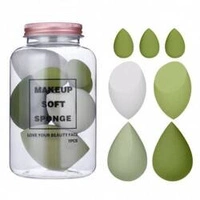 ECARLA zestaw gąbeczek do makijażu 7szt Avocado Green GB06ZIE