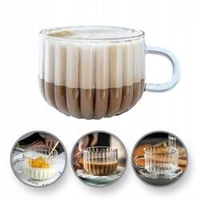 ECARLA filiżanka z uchem z falowanymi ściankami 450ml 1szt SZK83