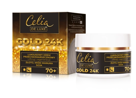 CELIA De Luxe Gold 24k 70+ krem przeciwzmarszczkowy 50ml