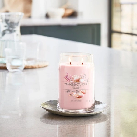 YANKEE CANDLE Signature Duża świeca w słoiku PINK SANDS 567g