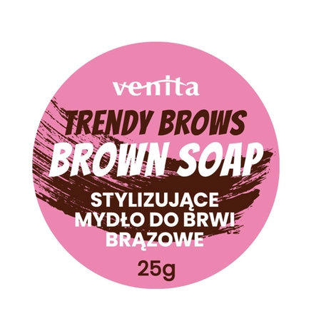 VENITA Trendy Brows mydełko do stylizacji brwi Brązowe 25g