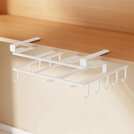ECARLA uchwyt podwieszany do szafki, wieszak Biały OR116B