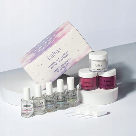 KABOS Magic Dip System zestaw do manicure tytanowego Elegant Set 