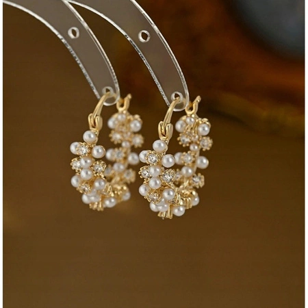 ECARLA kolczyki ze stali szlachetnej platerowanej 14k złotem KST3414