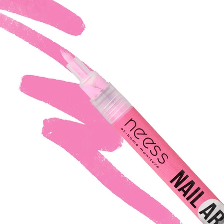 NESS Nail Art Pen pisak do zdobienia paznokci Różowy 2454 3,8ml