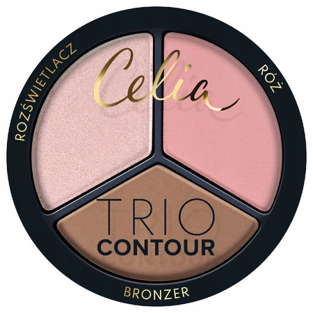 CELIA Trio Contour zestaw do konturowania twarzy w pudrze 03 7,5g