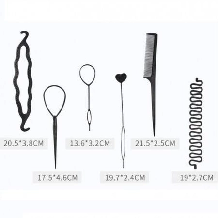ECARLA zestaw akcesoriów do stylizacji włosów AK05 6szt