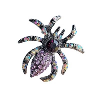 ECARLA broszka z kryształkami Pająk BZ190