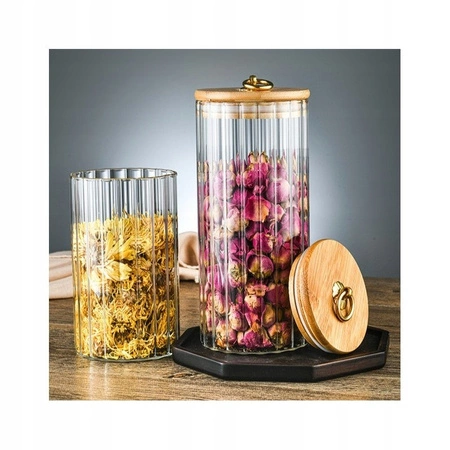 ECARLA pojemnik z falowanymi ściankami, cukiernica 850ml SZK168