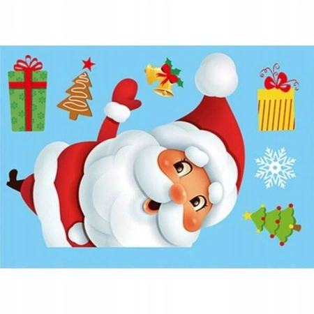 ECARLA naklejki na szybę świąteczne kolorowe 1 arkusz 20x30cm NKD16