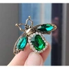 ECARLA broszka kryształowa Zielona Pszczoła BZ170 