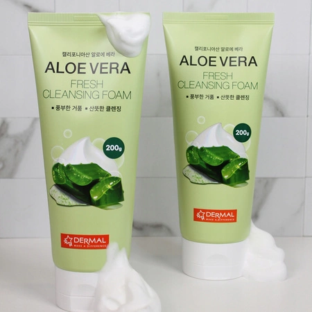 DERMAL Aloe Vera pianka myjąca do twarzy 200g