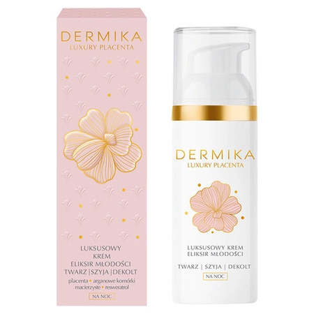 DERMIKA Luxury Placenta krem-eliksir młodości na noc twarz, szyja, dekolt 50ml