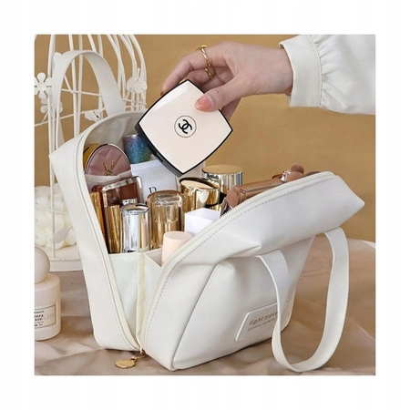 ECARLA kosmetyczka organizer na kosmetyki Beżowa KS128B