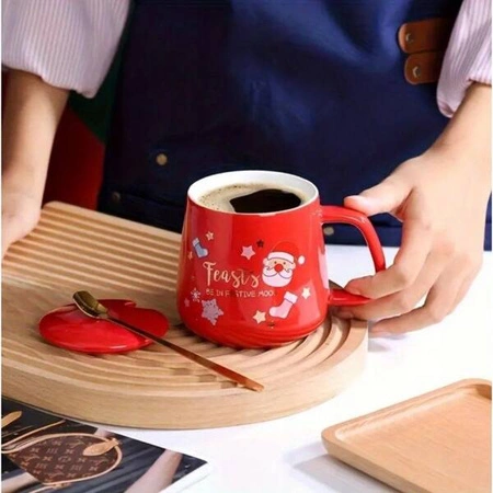 ECARLA kubek świąteczny, czerwony KB08CZE