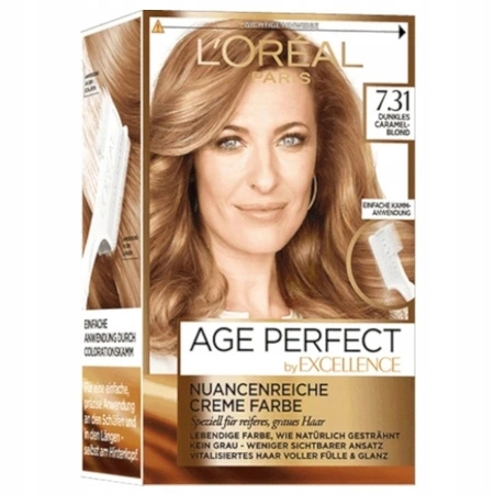 LOREAL Age Perfect farba do włosów 7.31 karmelowy blond 180ml