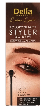 DELIA Eyebrow Expert Styler do brwi 3.0 Brązowy 11ml TERMIN 02-2025