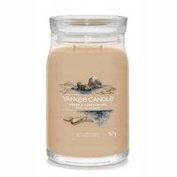 YANKEE CANDLE Signature Duża świeca w słoiku AMBER & SANDALWOOD 567g