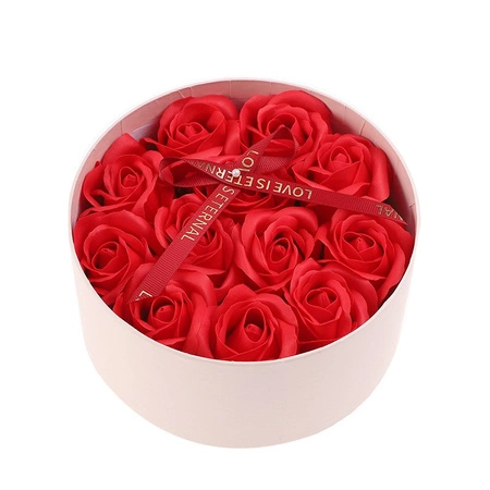 ECARLA Flower Box bukiet zapachowych kwiatów czerwone Róże BUK26CZE