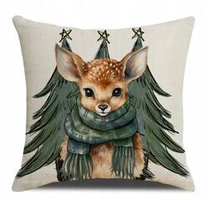 ECARLA Zima świąteczna poszewka na poduszkę 45x45cm Zwierzątko POD200