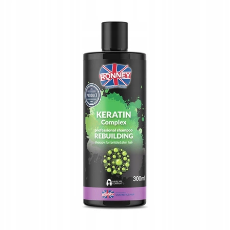 RONNEY Keratin Complex odbudowujący szampon do włosów suchych i łamliwych 300ml