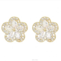 ECARLA kolczyki ze stali szlachetnej platerowanej 14k złotem KWIAT KST3338