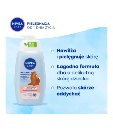 NIVEA Baby Nowa Formuła mleczko do ciała nawilżające Delikatna Pielęgnacja 500ml