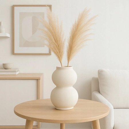 ECARLA wazon na kwiaty ceramiczny, minimalistyczny 20,5×13,5cm WAZ05