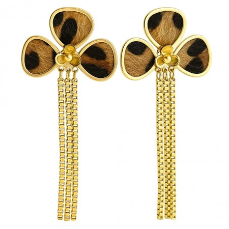 ECARLA kolczyki ze stali szlachetnej platerowanej 14k złotem KST3443