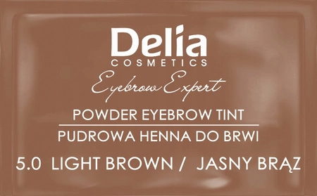 DELIA Eyebrow Expert pudrowa henna do brwi 3.1 Czarny Brąz 4g