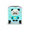 ECARLA walizka kabinowa dla dzieci z szyfrem Panda Niebieska WP07