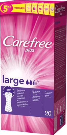 CAREFREE Plus Large wkładki higieniczne 20szt 