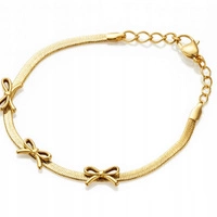 ECARLA bransoletka na rękę ze stali chirurgicznej pozłacanej BST1583