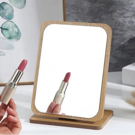 ECARLA lusterko kosmetyczne stojące prostokątne drewniane L8BR