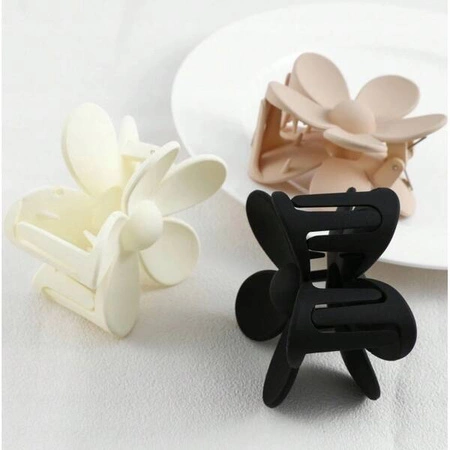 ECARLA spinka-klamra do włosów Kwiatek pastel Czarna SP152CZ