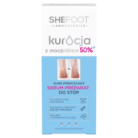 SHEFOOT Kuracja Z Mocznikiem serum do stóp zmiękczające 50% Mocznika 50ml
